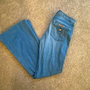 Hudson Woodstock Flare Jeans with Flap Snap Back Pockets Size 30